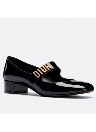  Dior Baby-D Ballet Flats in Black Patent Calfskin